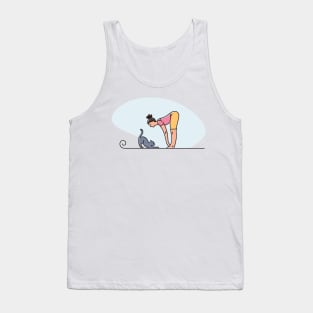 YOGA WITH CAT ILLUSTRATION Tank Top